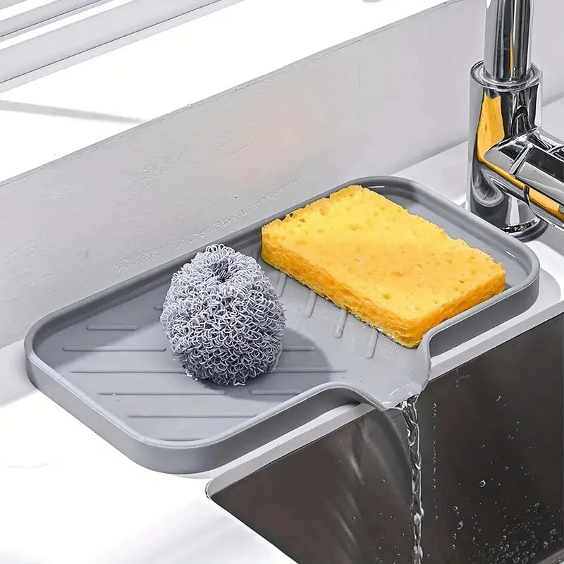 Égouttoir de Cuisine en Silicone – Repose-Éponge Drainant
